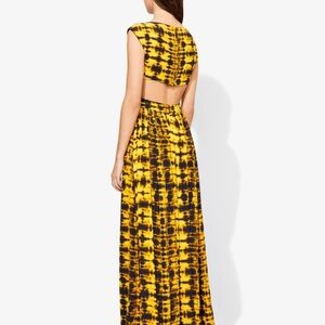 Proenza Schouler Vibrant Yellow and Black Backless Dress